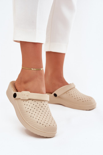 Leichte Hausschuhe Hausschuhe Verstopfungen Feminin Beige Faylina