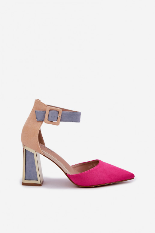 Sandalen mit Absätzen Ze Szpiczastymi Noskami pinke Farbe Gekkaria Sandalen mit Absätzen Ze Szpiczastymi Noskami pinke Farbe Gekkaria