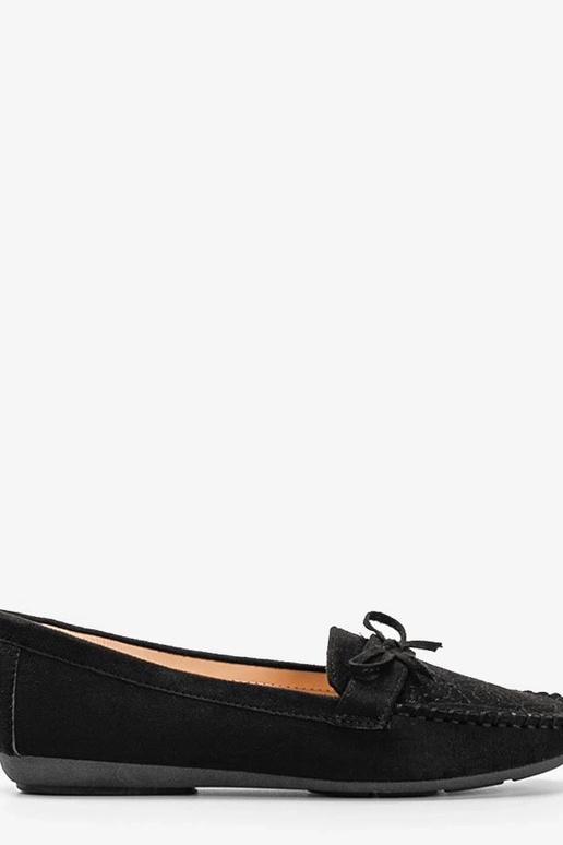 Schwarze Mokassins mit...