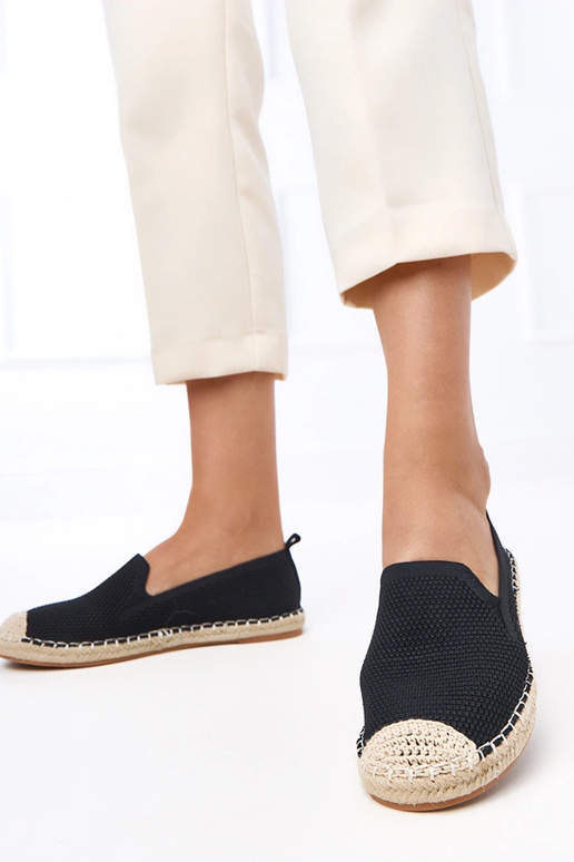 Schwarze Espadrilles mit Plateau Luna Schwarze Espadrilles mit Plateau Luna