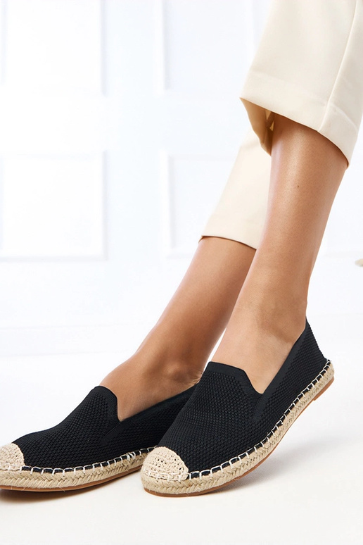 Schwarze Espadrilles mit Plateau Luna Schwarze Espadrilles mit Plateau Luna