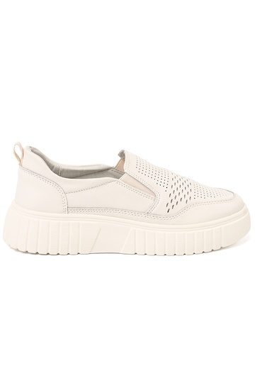 Schuhe Haut mit einer Plattform beż 2