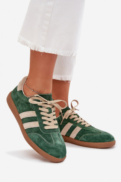 aus INildleder Sneakers Stilvollllschuhe Feminin grüne Farbe Sirella