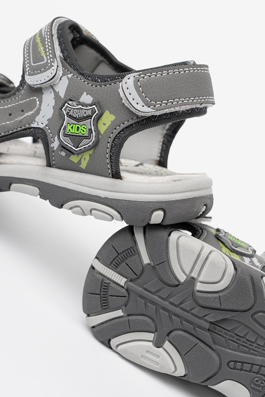 Jungen Sandalen Klettverschluss graue Farbe