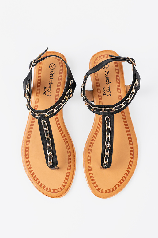 Sandalen z ozdobnym łańcuszkiem INohnung