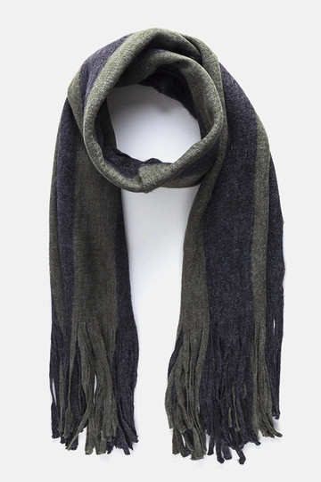 Grün-grauer Schal mit... 2