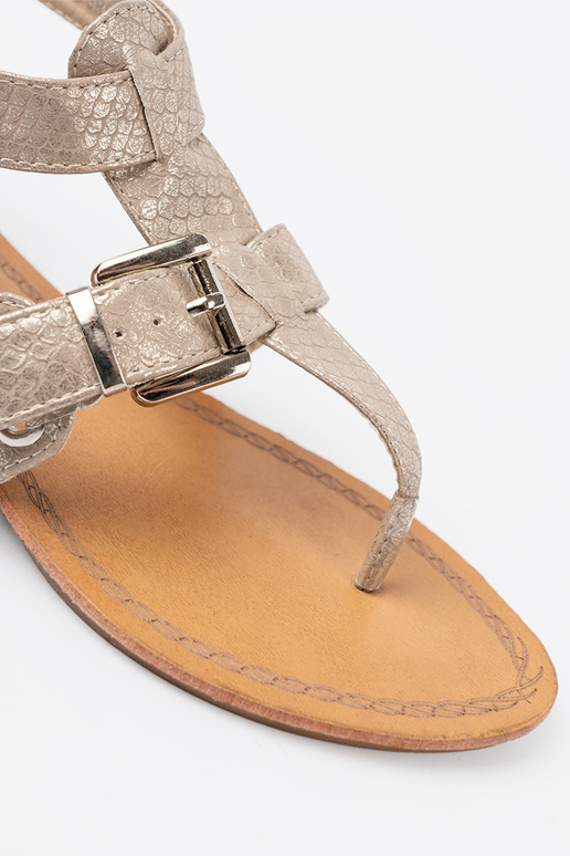 elfenbeinfarbe Sandalen z motyZuem ZuężoZuym