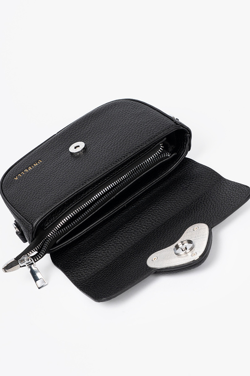 Kobieca Handtasche SchZuarz z dekoracyjnym zapięciem