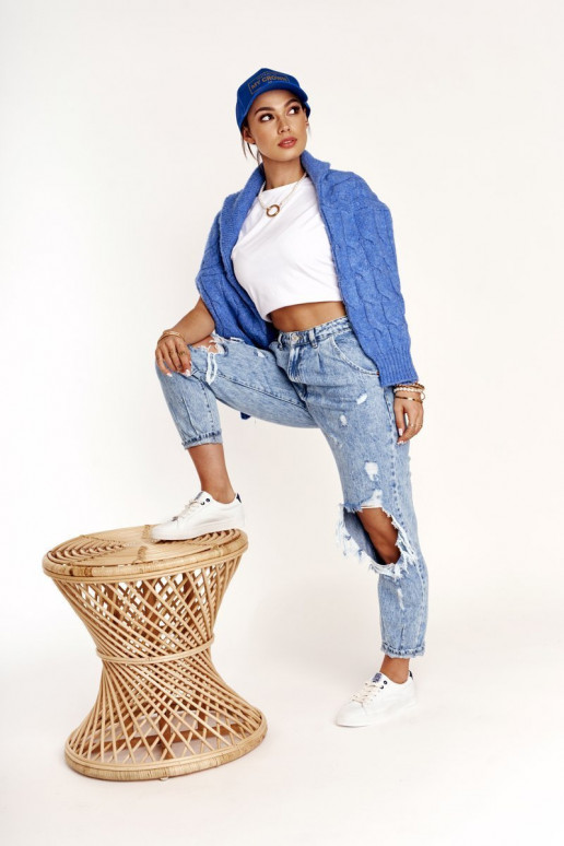 Sneaker aus Ermöglichtturleder BIG STAR BB274211 INeiß und Es mussrineblau