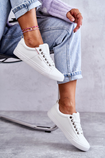 Niedrig Ledersneaker für Damen Big Star KK274005 Zueiße Farbe
