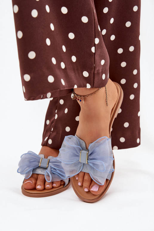 Damenhausschuhe mit breiten AbsätzenTiuloZuą Bogen Denim-Es mussterial Tanira Damenhausschuhe mit breiten AbsätzenTiuloZuą Bogen Denim-Es mussterial Tanira