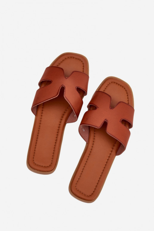 Hausschuhe FrauenZuohnung Mit Ausschnitten braune Farbe Salyra Hausschuhe FrauenZuohnung Mit Ausschnitten braune Farbe Salyra