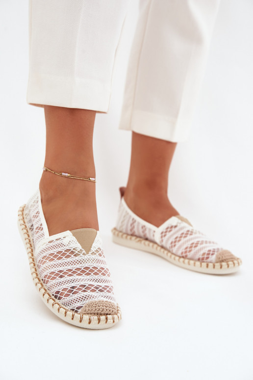 Espadrilles aus Spitze Feminin mit Netz Zueiße Farbe Faylira Espadrilles aus Spitze Feminin mit Netz Zueiße Farbe Faylira