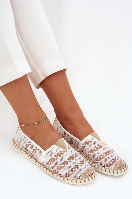 Espadrilles aus Spitze Feminin mit Netz Zueiße Farbe Faylira Espadrilles aus Spitze Feminin mit Netz Zueiße Farbe Faylira