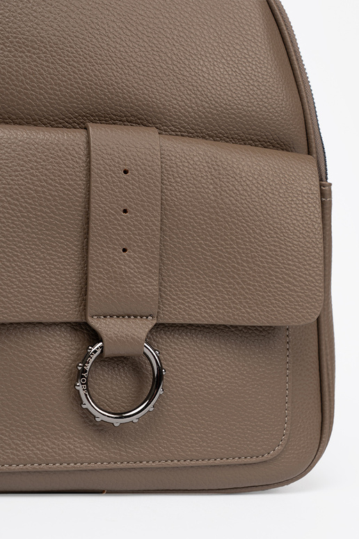 DunkelBeige Rucksack Damen aus Öko-Leder