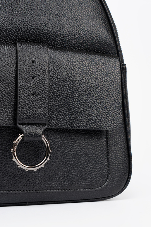 schZuarze Farbe Rucksack Damen aus Öko-Leder