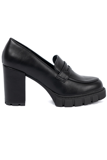 schZuarze Farbe Mokassins an der Ferse z traperoZuą podeszZuą 2