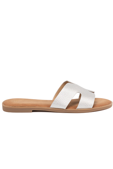 Silberfarbe Hausschuhe Frauen z Zuycięciami 2