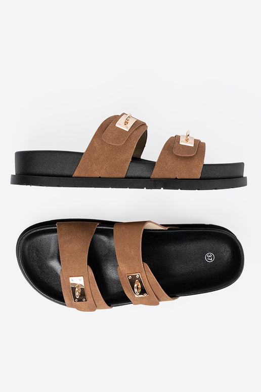 Jansnobraune Farbe Hausschuhe Frauen ze goldenmi ZustaZukami