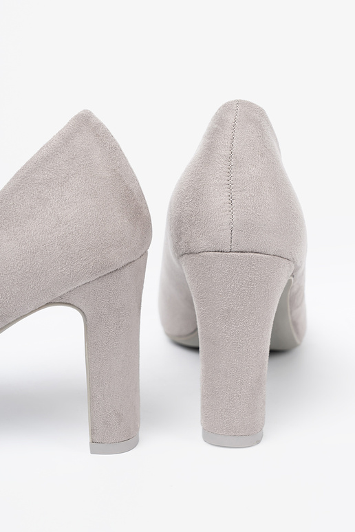 Klassisches Stilvollll graue Farbe High Heels aus INildleder auf High Heels
