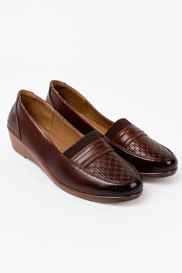 Frauen Schuhe slip-on z fakturoZuanym noskiem