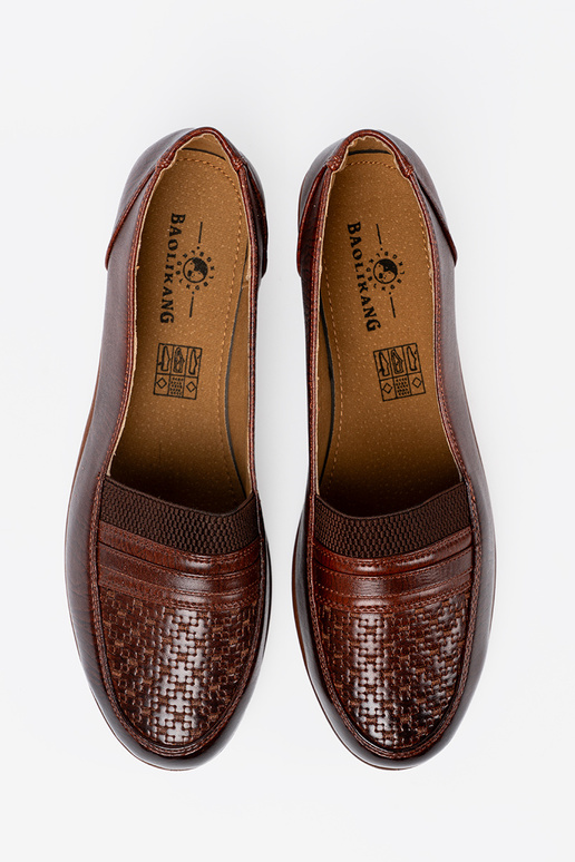 Frauen Schuhe slip-on z fakturoZuanym noskiem