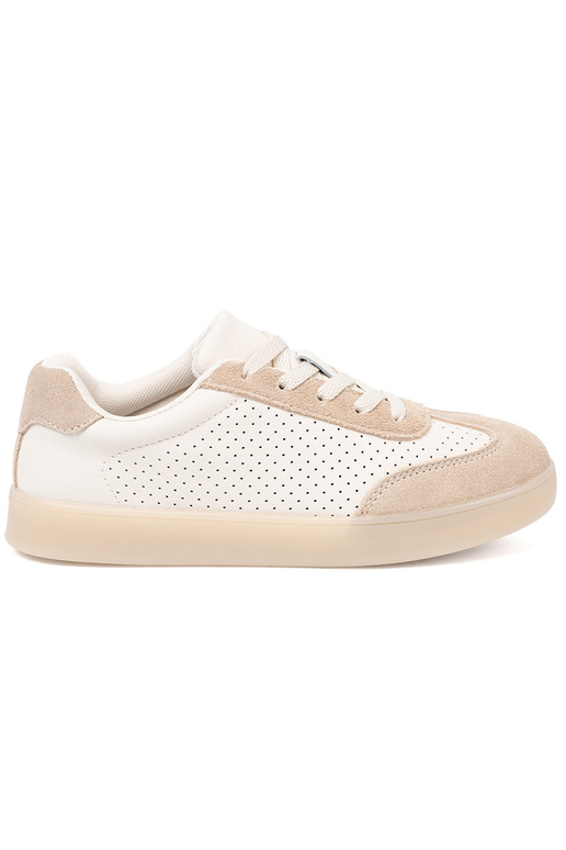 Freizeitschuhe für Damen durchbrochen hellBeige