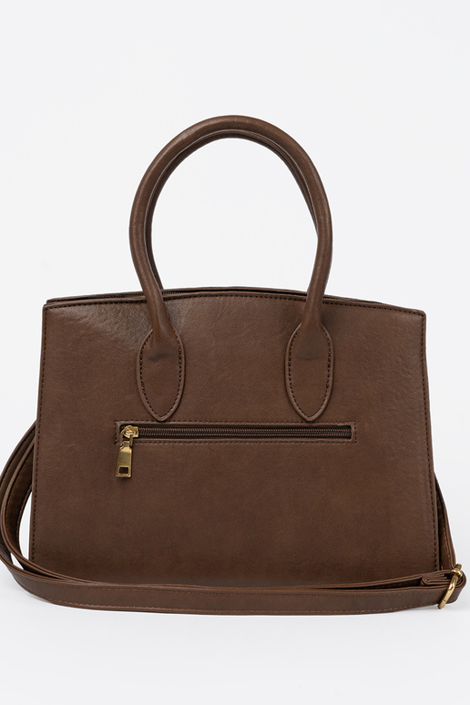 Braun Handtasche mit Zierschnalle Zu goldenm kolorze