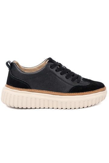schZuarze Farbe Sneakers Stilvollllschuhe Haut na Beigej platformie Sergio Leone 2
