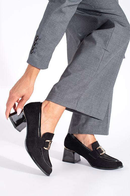 aus INildleder Frauen Halbschuhe auf einer dicken Stange