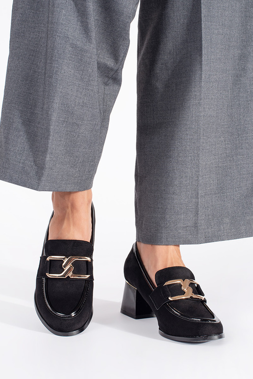 aus INildleder Frauen Halbschuhe auf einer dicken Stange