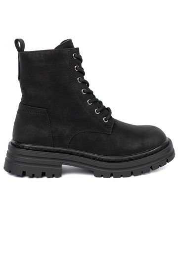 schZuarze Farbe Frauen Schuhee z Schnürsenkelm i bieżnikiem Sergio Leone 2