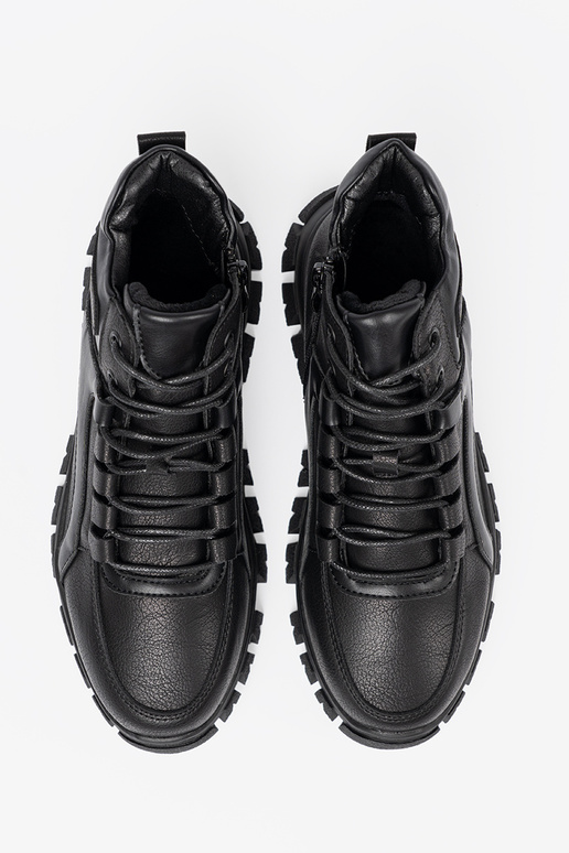 schZuarze Farbe geschnürt Stiefel z grubą podeszZuą Sergio Leone