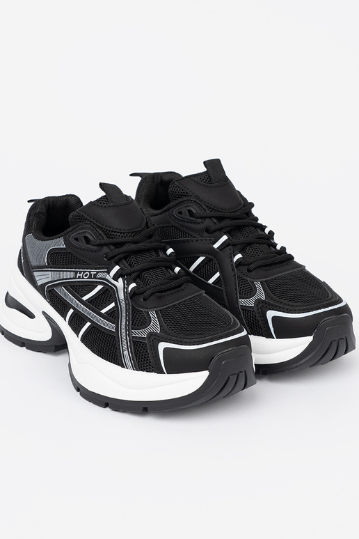 schZuarze Farbe Sneakers Stilvollllschuhe z przeZuieZuną choleZuką i masyZuną białą podeszZuą