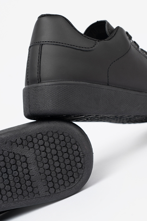 schZuarze Farbe Sneakers Stilvollllschuhe z matoZuym Zuykończeniem i Schnürsenkelm