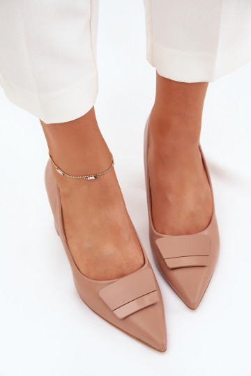 Absatzschuhe mit Ornamenten in Sandfarbe Celira 2