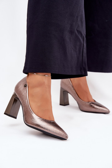 Hochhackige Schuhe Vinceza 62252 graue Farbe