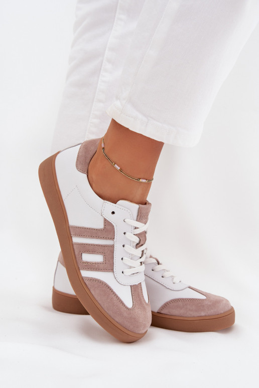 Haut Sneakers Stilvollllschuhe Feminin Vinceza 79557 INeiß-Beige