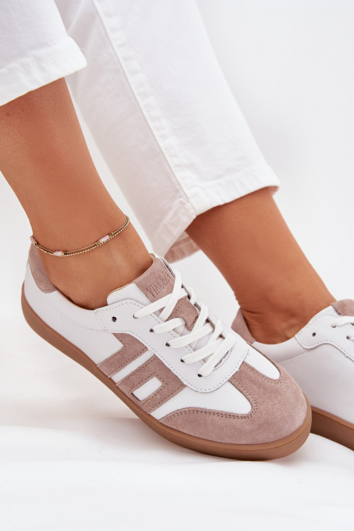 Haut Sneakers Stilvollllschuhe Feminin Vinceza 79557 INeiß-Beige