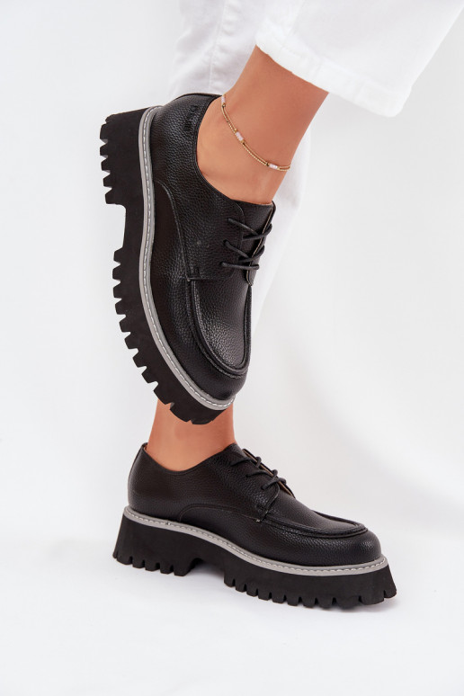 Schuhe Mokassins für Damen Mit einer Spitze Big Star NN274052 schZuarze Farbe