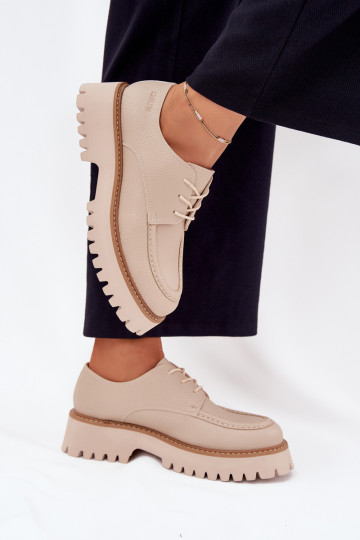 Schuhe Mokassins für Damen Mit einer Spitze Big Star NN274053 Beige
