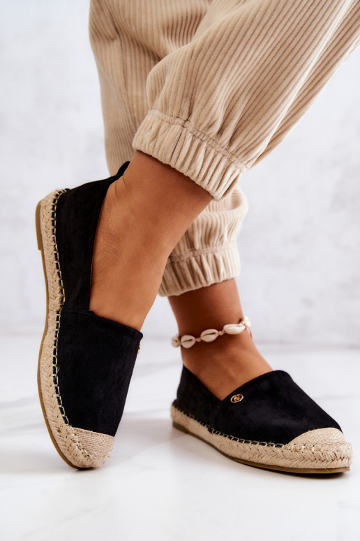 Feminin Espadrilles aus INildleder schZuarze Farbe Joaquin