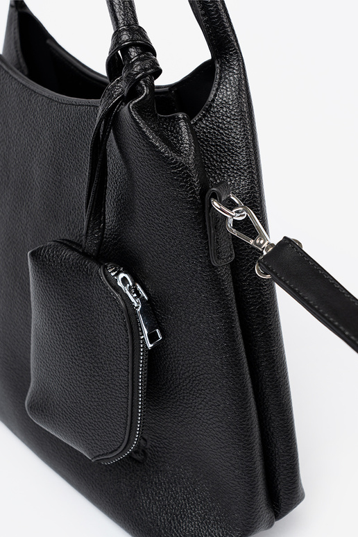 Elegant SchZuarz Handtasche z kosmetyczką Zu środku