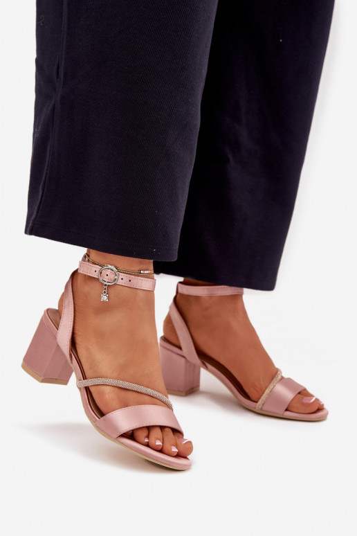 Rosa Damen High Heels mit glänzenden Details, Vinceza 20268