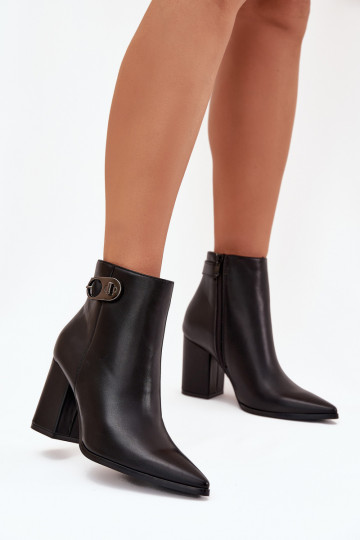 Damenstiefel Mit Dekorationen Detalem schZuarze Farbe Tharina 2