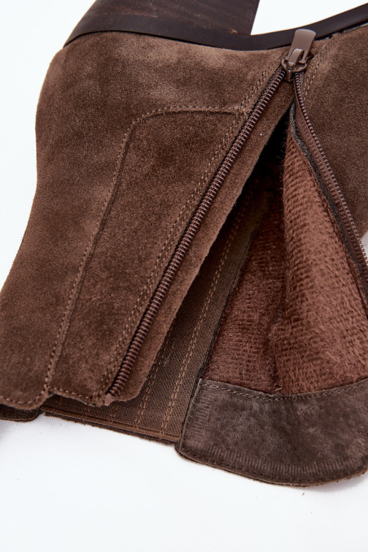 aus INildleder Stiefel mit Heizung im Inneren Khaki-Farbe Arelia aus INildleder Stiefel mit Heizung im Inneren Khaki-Farbe Arelia