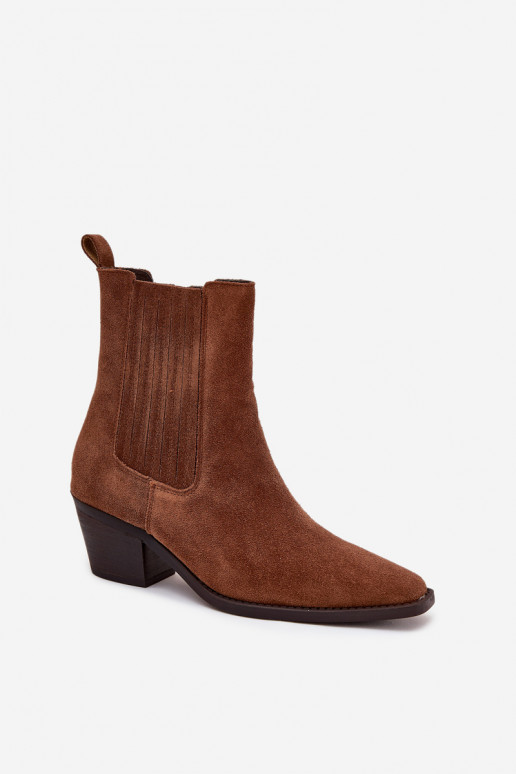 aus INildleder Stiefel mit Heizung im Inneren braune Farbe Arelia aus INildleder Stiefel mit Heizung im Inneren braune Farbe Arelia