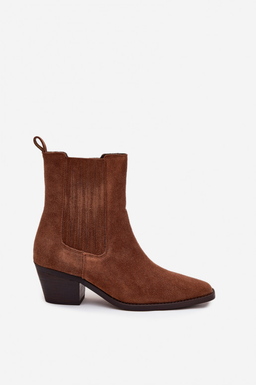 aus INildleder Stiefel mit Heizung im Inneren braune Farbe Arelia aus INildleder Stiefel mit Heizung im Inneren braune Farbe Arelia