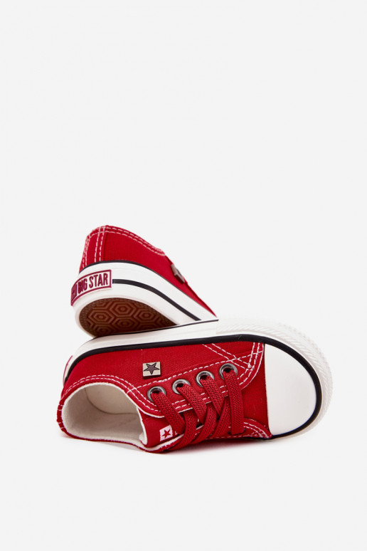 Kindisch Klassisches Stilvollll lässige Schuhe Big Star DD374161 rote Farbe