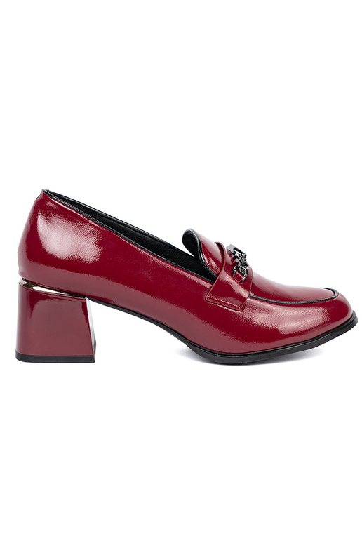 Burgund Frauen Halbschuhe auf High Heels